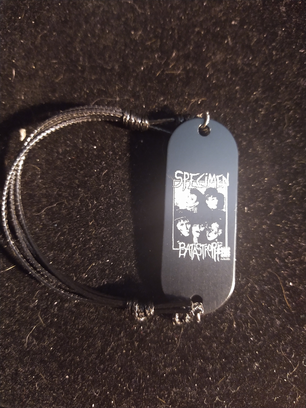 Black Specimen Batastrophe Metal Pendant Bracelet